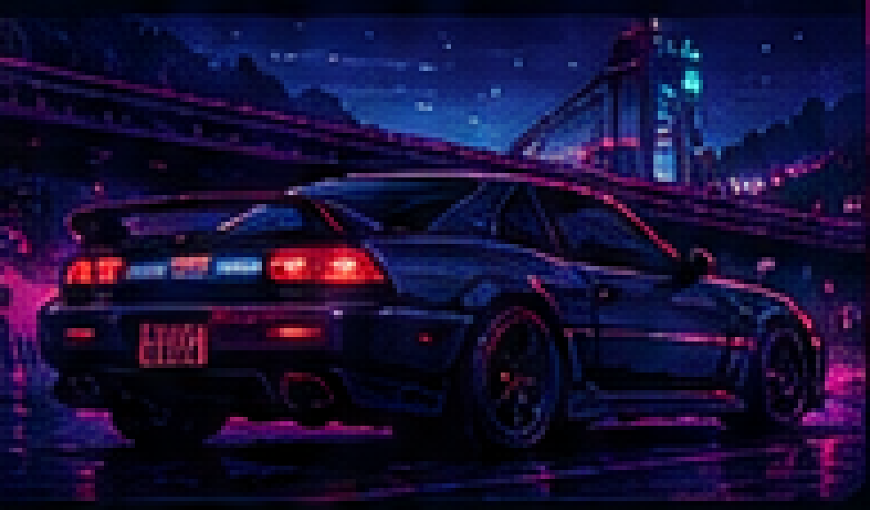 FC3S Phantom synthwave concept art